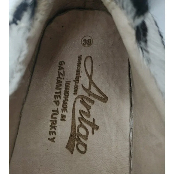 Aintap Womens Zebra SNEAKER Wide Shoes Smooth Leather Handmade US W8-8.5 /39 - Picture 14 of 14